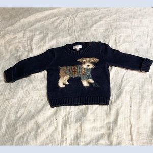 Ralph Lauren Sweater with Dog with sweater coat on the front